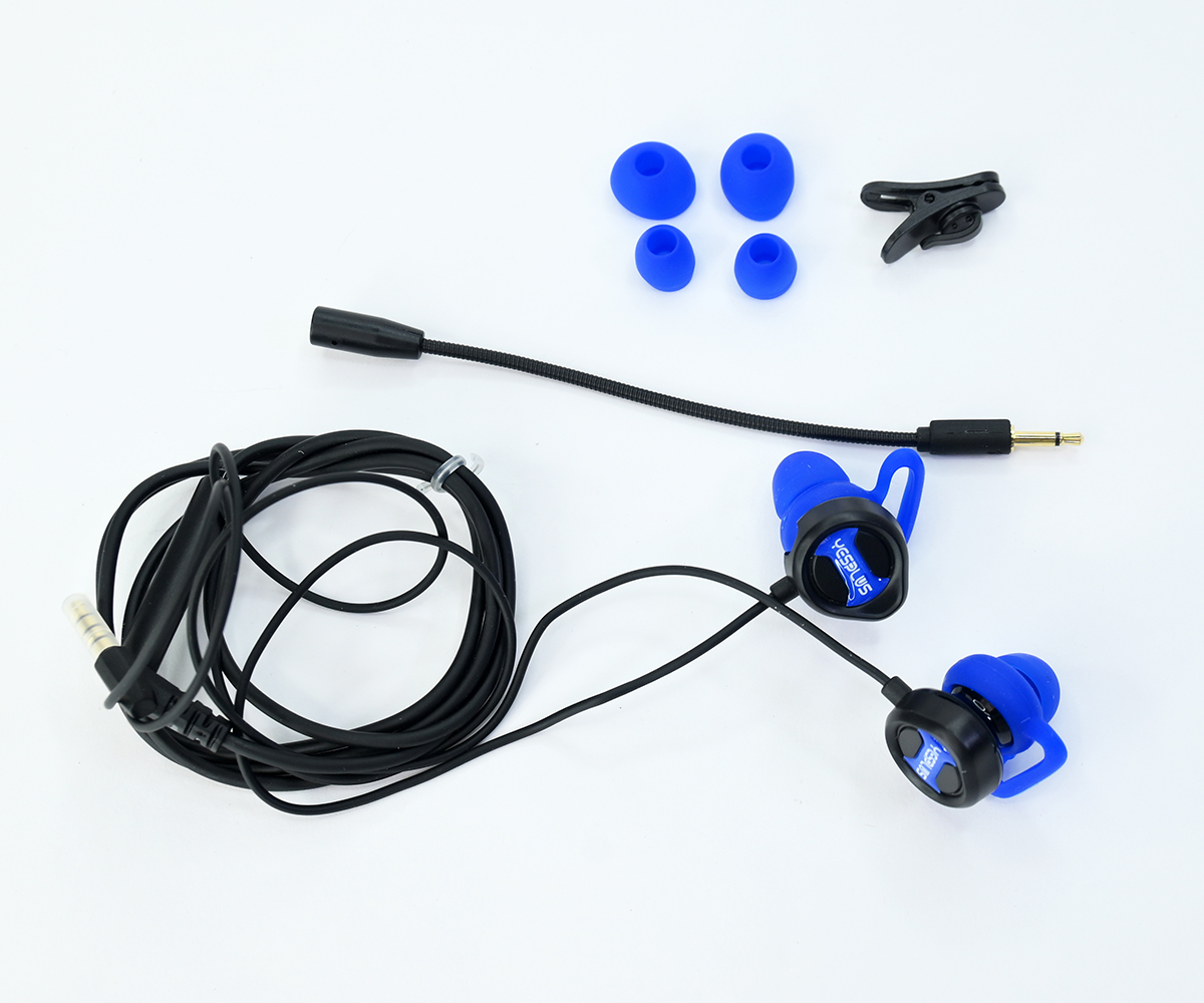 YESPLUS GM-112/ E-013 Anchor Games Earphone / 2 Mic / 4D Prue Sound / Noise Reduction / Super Bass