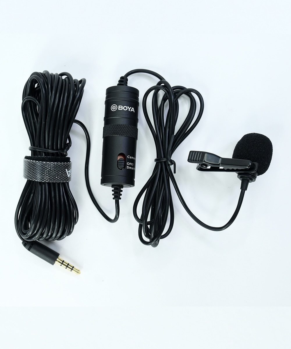 Original BOYA BY M1 Lavalier Microphone for Smartphones  Nikon DSLR Cameras Audio Recorder PC