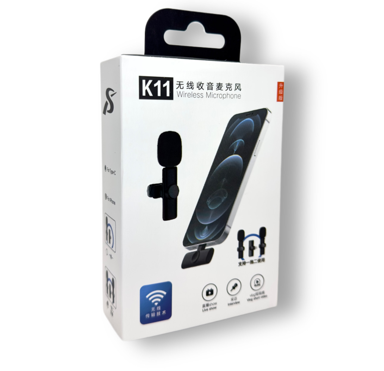 K11 Dual Wireless Mic For Android & Iphone