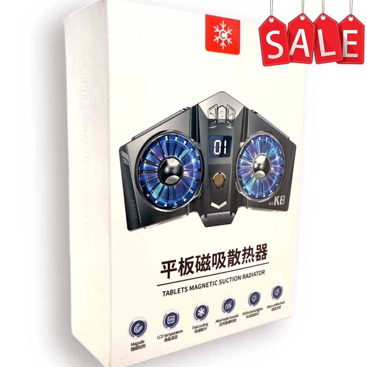 K8A Magnatic Cooling Fan For Mobile & Ipad