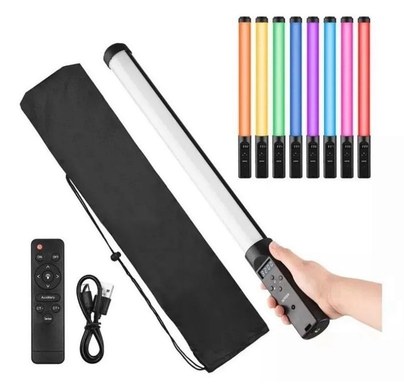 RGB RECHARGEABLE STICK WITH REMOTE CONTROL