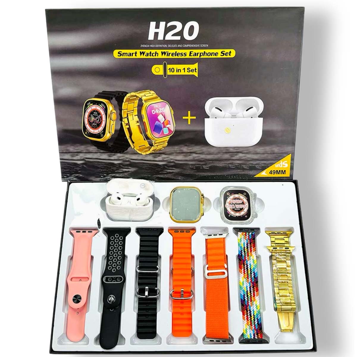 H20 ULTRA SMART WATCH AIRPODS 10in1 SET