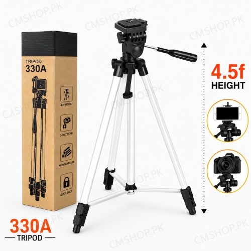 WT-330A Aluminum Professional Tripod Stand For Camera & Mobile 4.5f