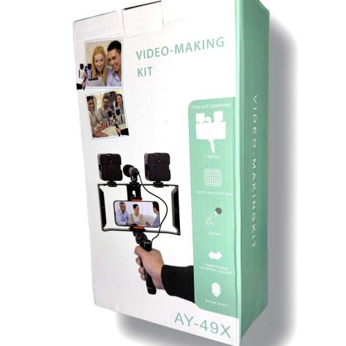 AY-49X Vlogging Kit With 2 LED Lights