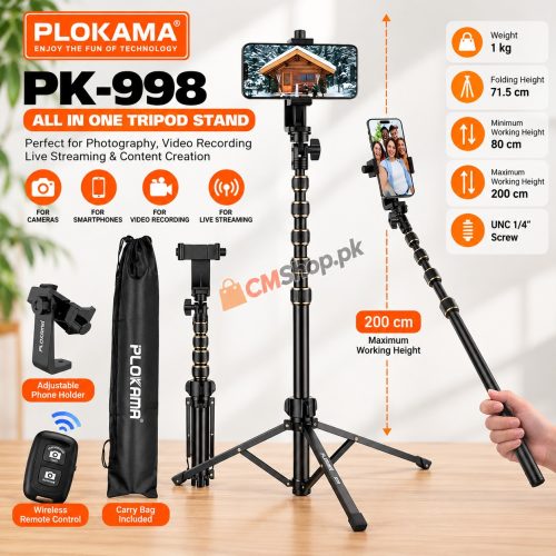 PLOKAMA PK998 All-in-One Tripod Stand in Pakistan