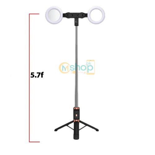 JC18-H Bluetooth Tripod Selfie Stick with two lights
