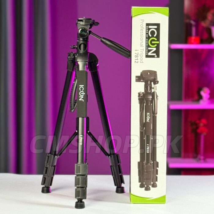 ICON 7812 Professional Overhead Tripod Plus Monopod Multipurpose For Mobiles, Mirrorless Cameras, DSLR etc - Image 2