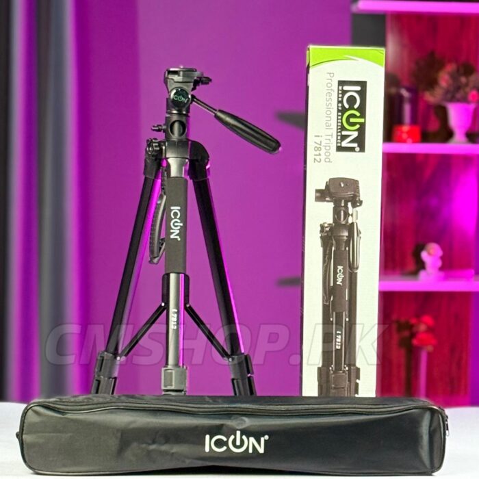 ICON 7812 Professional Overhead Tripod Plus Monopod Multipurpose For Mobiles, Mirrorless Cameras, DSLR etc - Image 4