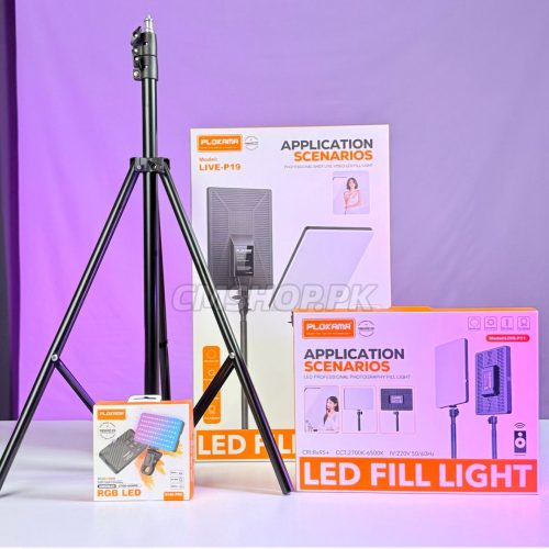 BUDGET DEAL (TITANIUM PACKAGE) Rgb Rechargable Light U160/P11 & P19 Lights/Light Stand