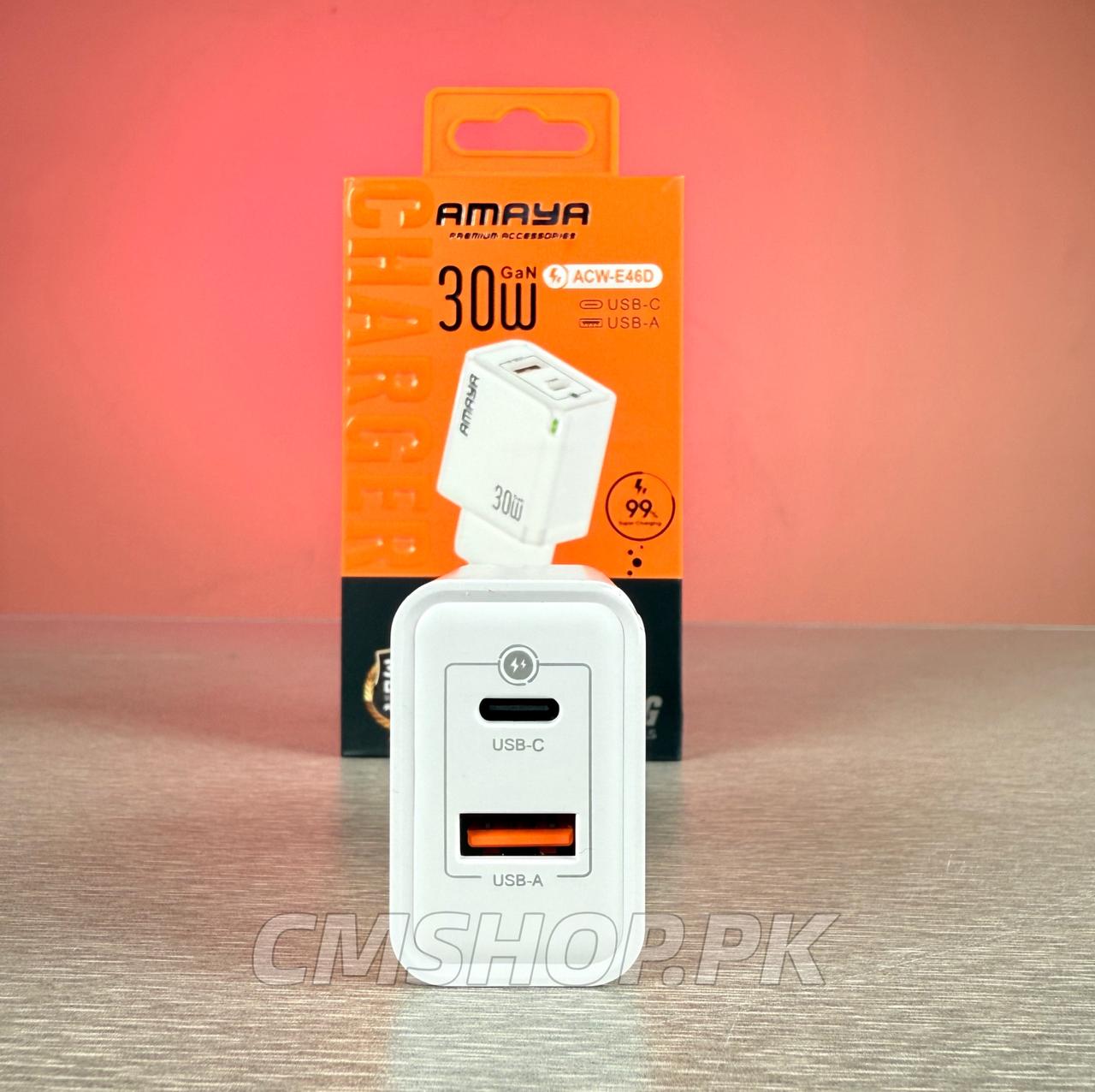 AMAYA ACW-E46D Dual Port 30w Super Fast Charger - Image 3