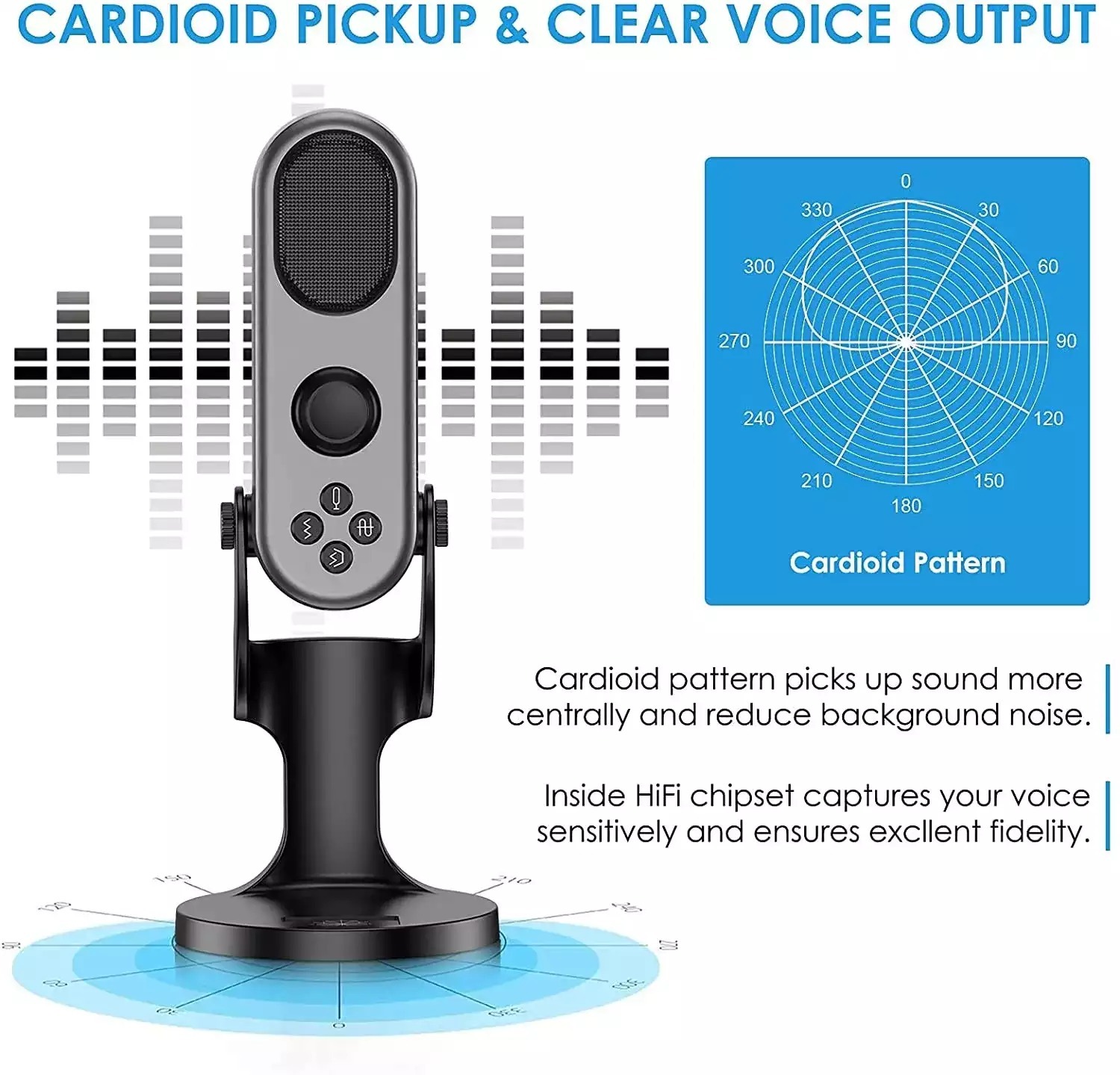 Jmary MC-PW7 Professional Usb Microphone With Noise Reduction - Image 4