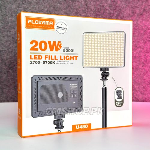 Plokama U480 Rechargeable Photography Light, White Warm Yellow