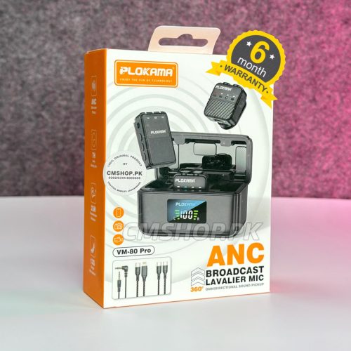 Plokama VM80 Pro Dual Wireless Microphone For Camera & Mobiles