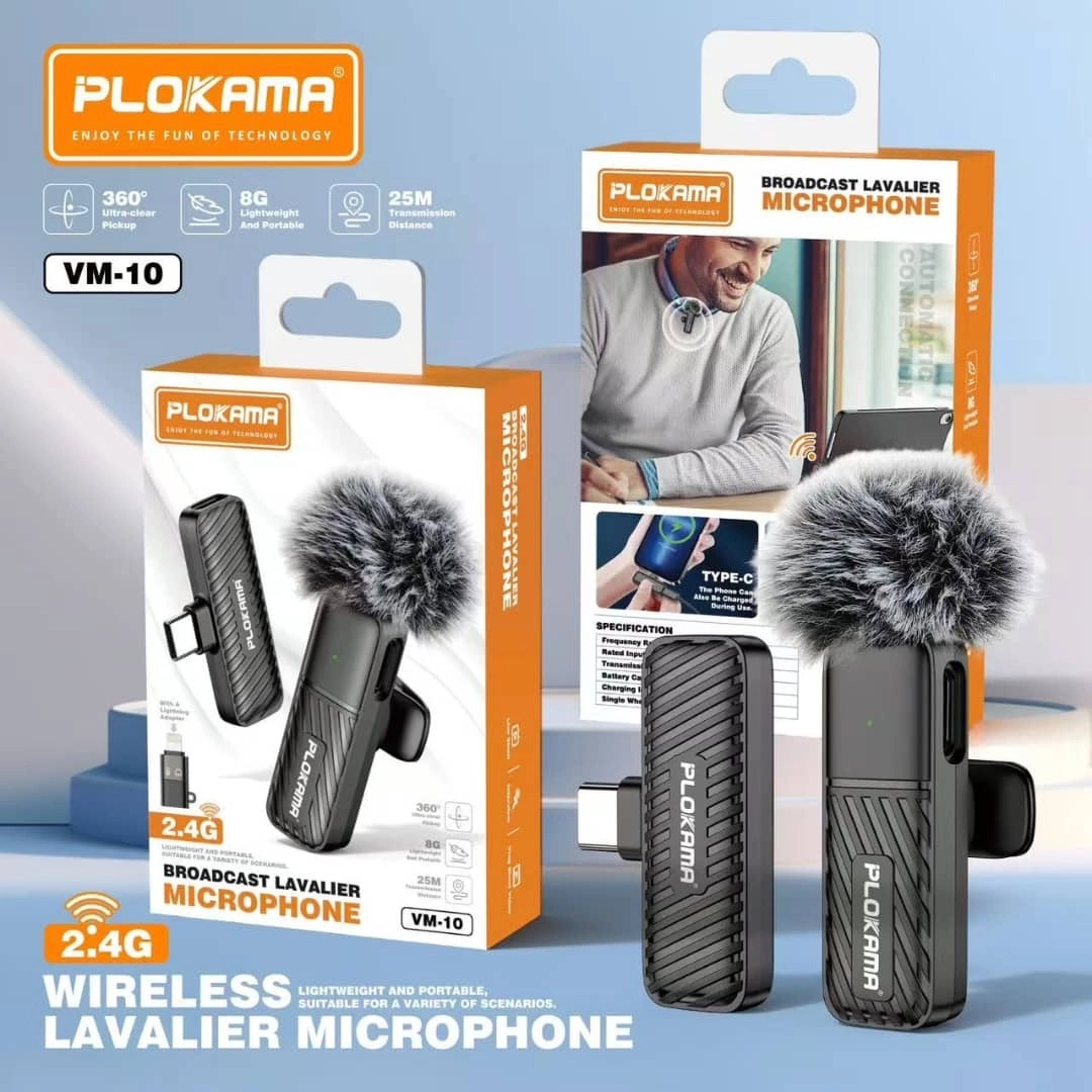 PLOKAMA VM10 Wireless Lavalier Microphone (SINGLE) - Image 2